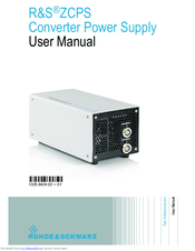 R&S ZCPS User Manual