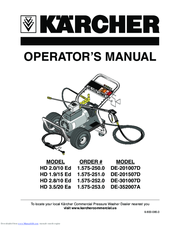 Kärcher HD 3.5/20 Ea Operator's Manual