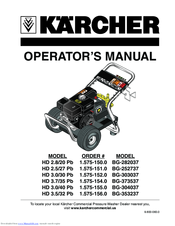 Kärcher HD 3.5/32 Pb Cage Operator's Manual