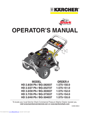 Kärcher HD 3.7/35 Pb Cage Operator's Manual