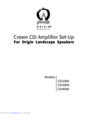 Origin Acoustics Crown CDi CDi2000 Installation Manual