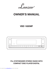 Lanzar VBD 1600MP Owner's Manual