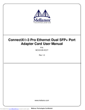 Mellanox Technologies MCX312B-XCCT ConnectX-3 Pro User Manual