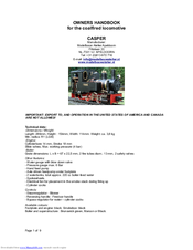 Modelbouw Atelier Apeldoorn CASPER Owner's Handbook Manual