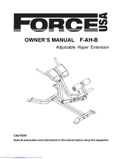 Force USA F-AH-B Owner's Manual