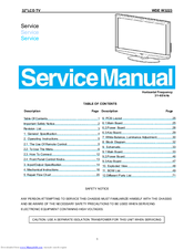 WDE W3223 Service Manual