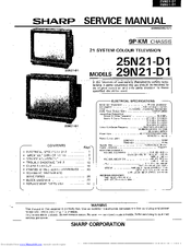 Sharp 29N21-D1 Service Manual