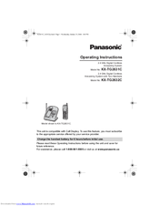 Panasonic KX-TG2631C Operating Instructions Manual