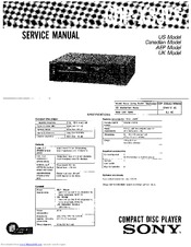 Sony CDP-X33ES Service Manual