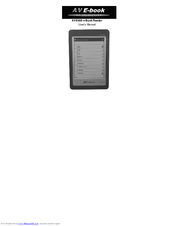 AV E-Book AV-E605 User Manual