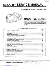 Sharp VL-SD20U Service Manual
