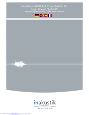 Inakustik Exzellenz Operation Manual