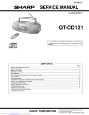 Sharp QT-CD121 Service Manual