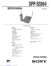 Sony SPP-SS964 Service Manual