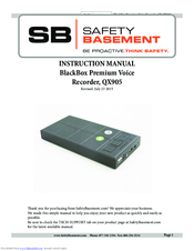 Safety Basement QX905 Instruction Manual