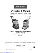 Prochem TR419 COMET Safety, Operation & Maintenance Instructions
