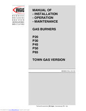 Unigas P45 Installation, Operation And Maintanance Manual