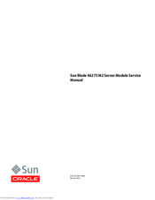 Sun Microsystems Blade X6275 M2 Service Manual