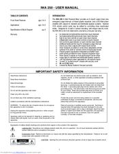 Biamp IWA 250 User Manual