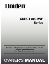 Uniden XDECT 8005WP Series Owner's Manual