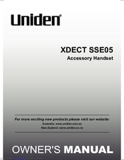 Uniden XDECT SSE05 Owner's Manual