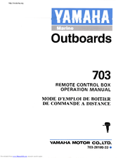 Yamaha Outboards 703 Manuals Manualslib