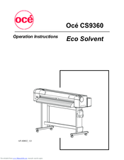 Océ CS9360 Operation Instructions Manual