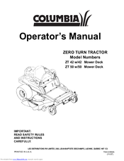 Columbia ZT42 Operator's Manual