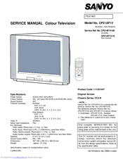 Sanyo CP21AF1V Service Manual