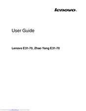 Lenovo E31-80 User Manual