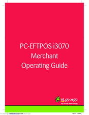 St George PC-EFTPOS i3070 Operating Manual