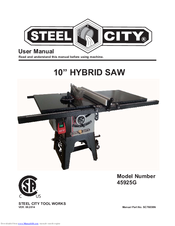 Steel City 45925G User Manual