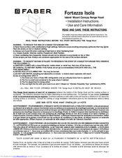 Faber Fortezza Isola Installation Instructions Manual