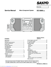 Sanyo DC-S800 Service Manual