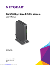 Netgear Cm500 User Manual Pdf Download Manualslib