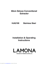Lamona HJA2180 Installation & Operating Instruction