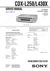 Sony CDX-L430X Service Manual