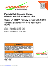 Jacobsen Super LF 1880 Fairway 67957 Parts & Maintenance Manual