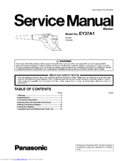 Panasonic EY37A1 Service Manual