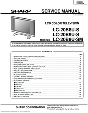 Sharp LC-20B9U-S Service Manual