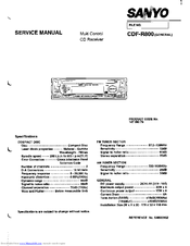Sanyo CDF-R800 Service Manual