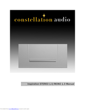 Constellation audio Inspiration PREAMP 1.0 User Manual
