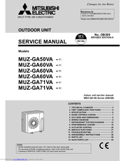 Mitsubishi Electric MUZ-GA71VA-E2 Service Manual