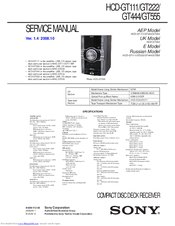 Sony HCD-GT555 Service Manual