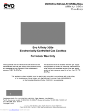 Evo Affinity 30Ge Owners & Installation Manual