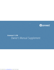 Uconnect 6.5N Owner's Manual Supplement