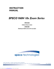 Speco HTD10XH Instruction Manual