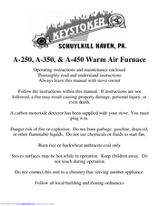 Keystoker A-250 Operating Instructions Manual