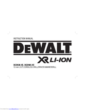 DeWalt DCD936-XE Instruction Manual