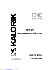 Kalorik USK GR 25125 Operating Instructions Manual